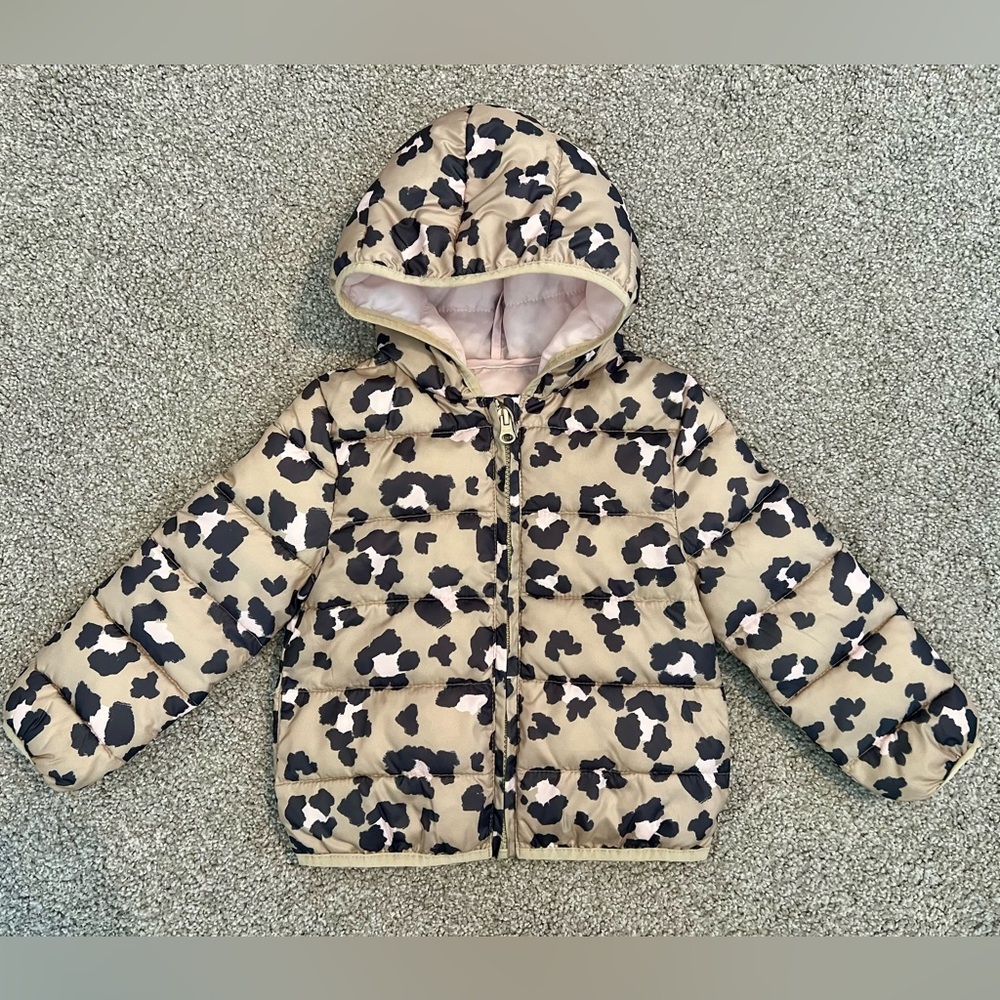 Toddler Cheetah Puffer Jacket